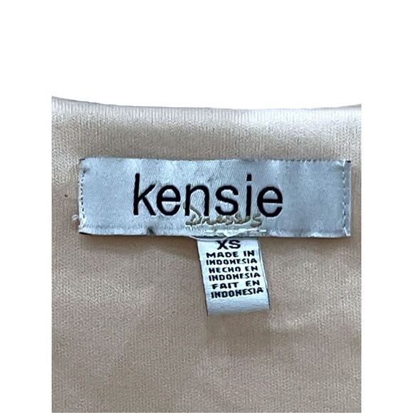 Kensie Dress Women's Cream V-Neck Long-Sleeve A-Line Midi Dress Size XS NWT - Picture 7 of 12